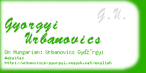 gyorgyi urbanovics business card